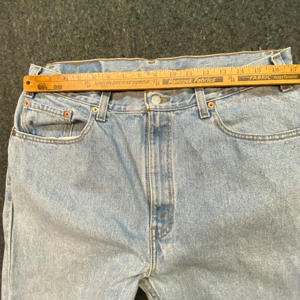 Levi's Vintage Mens W38 L30 Light Wash 505 Regular‎ Fit Straight Leg Jeans - Picture 9 of 10